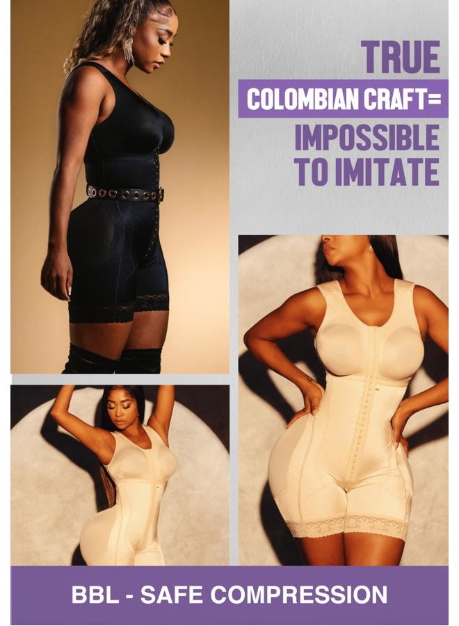 Snatched Body Women's Stage 2 Faja Colombians with Bra Shapewear - BBL Post Surgery Garment - Reductoras Moldeadoras, 002411 Black, 3XL - Image 3