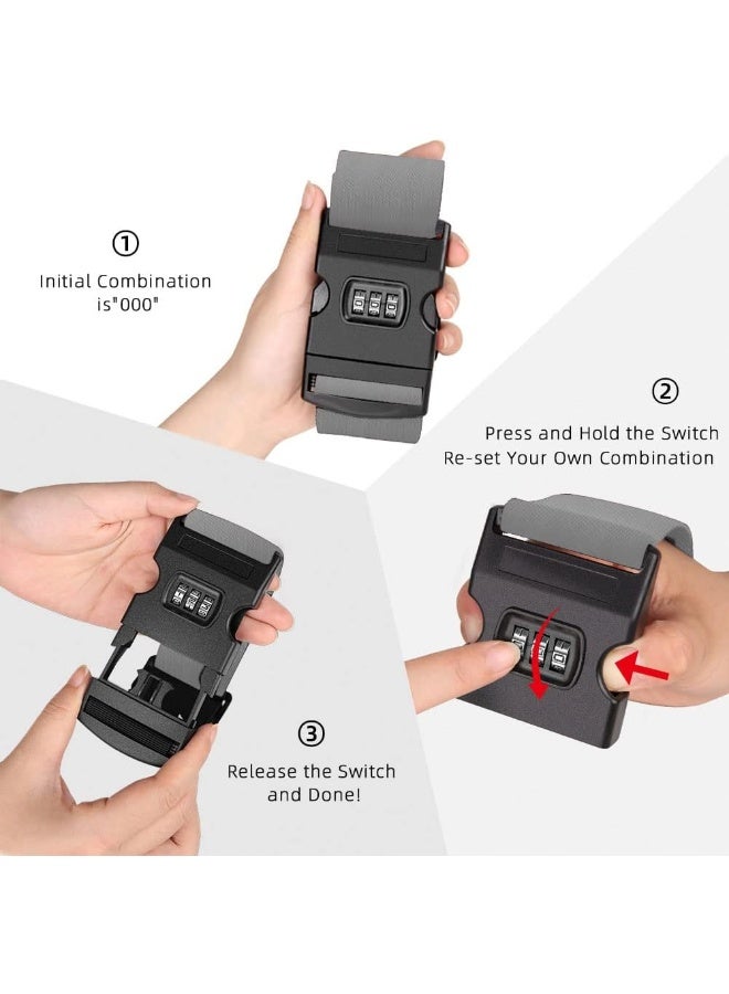 Fresheracc Fridge Freezer Refrigerator Cabinet Lock Latch, (2 Packs) Adjustable French Door Guard for Toddlers Children Kids Special Needs, No Drill No Screw No Adhesive (2 Packs Grey) - Image 5