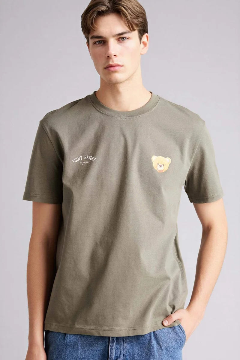 Defacto 100% Cotton Printed T-Shirt