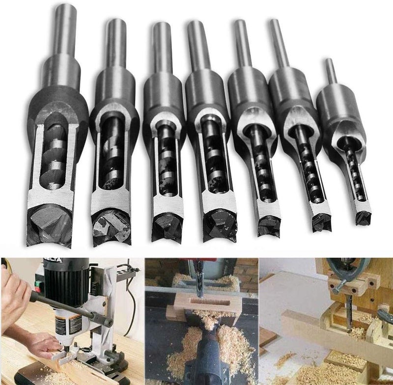 DIY Crafts DIY Crafts 6mm Square Hole Drill Bit Steel Woodworking Mortiser Hardness Sharp Durable Mortising Chisel Set for Wood Mortising Chisel Bit Auger Spur Cutter Woodworking Carpentry Drilling Tool 1  - Image 4
