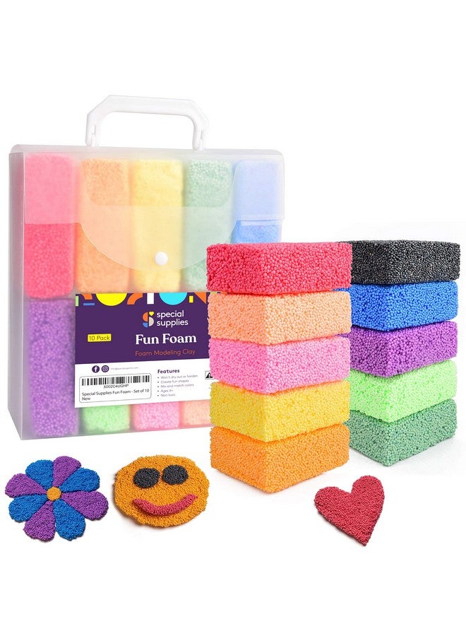 Special Supplies Fun Foam Modeling Foam Beads Play Kit, Children’S Educational Clay For Arts Crafts Kindergarten, Preschool Kids Toys Develop Creativity, Motor Skills (10)  - Image 1