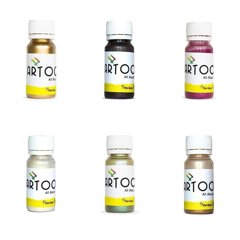 Artool ARTOOL Premium Mica Powder Pearlescent Color Pigment Art Set for Epoxy Resin for Soap Making Nail Polish Lip Gloss Eye Shadow Slime Candle Jars 54GM Original Set  - Image 1