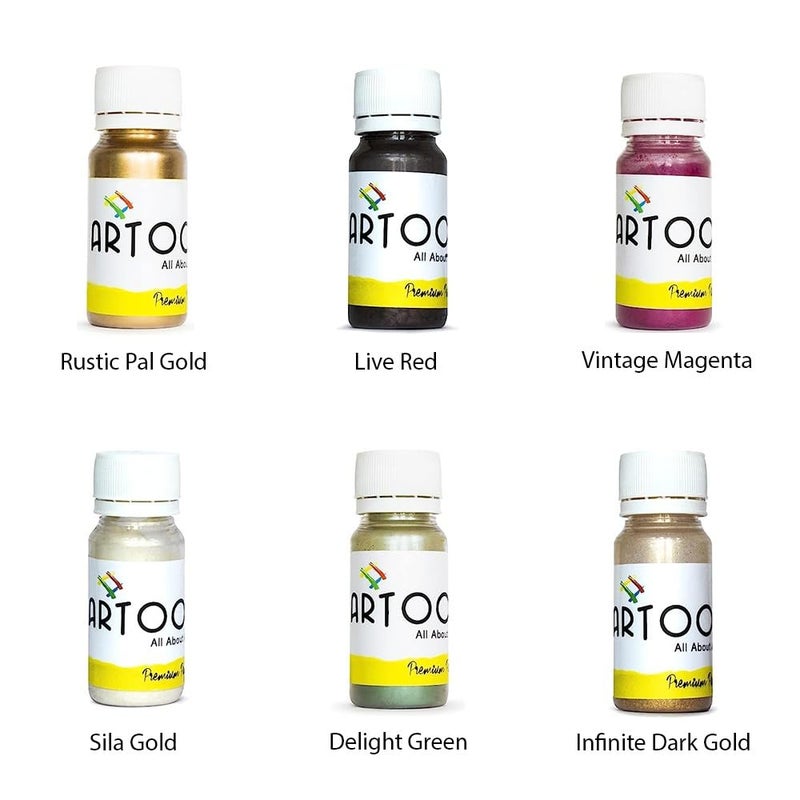 Artool ARTOOL Premium Mica Powder Pearlescent Color Pigment Art Set for Epoxy Resin for Soap Making Nail Polish Lip Gloss Eye Shadow Slime Candle Jars 54GM Original Set  - Image 2