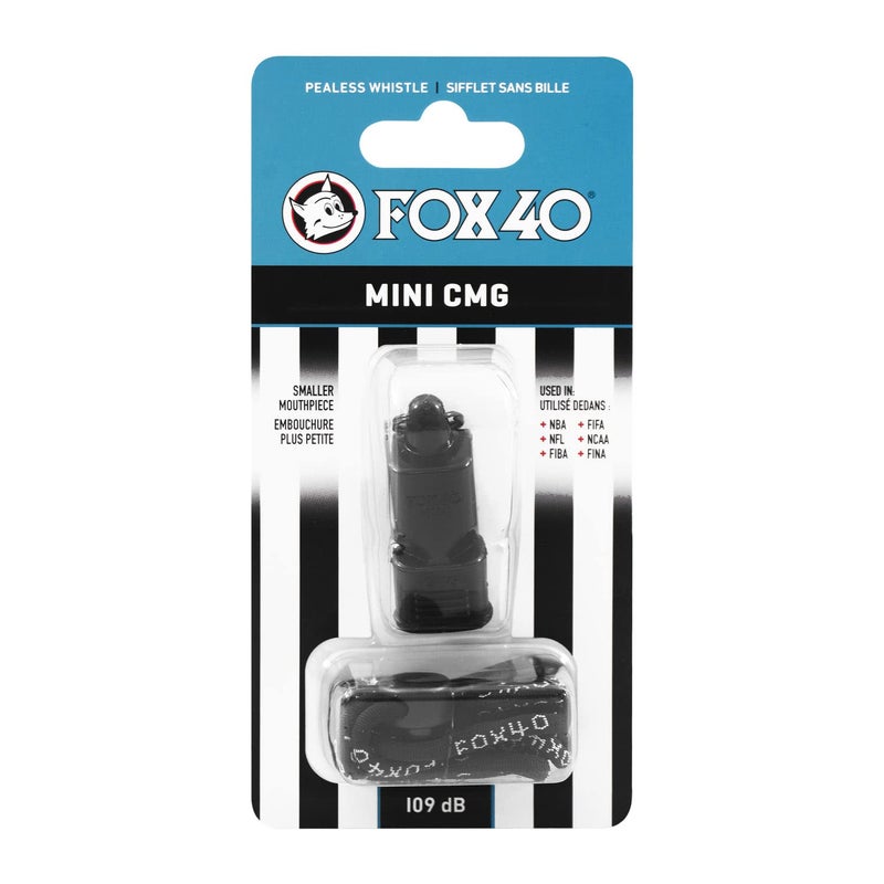 Fox 40 2300010 Mini Official Plastic Whistle (Black) - Image 1