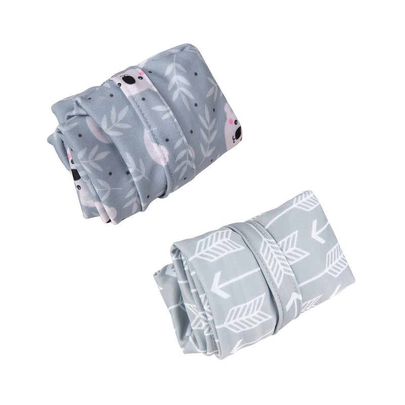 ALVABABY 2pcs Cloth Diaper Wet Dry Bags Waterproof Reusable with Two Zippered Pockets Travel Beach Pool Daycare Soiled Baby Items Yoga Gym Bag for Swimsuits or Wet Clothes L-YX3536 - Image 2
