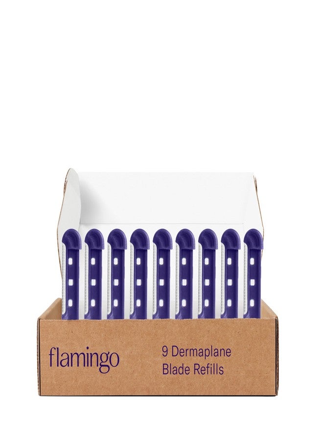Flamingo Dermaplane Blades Refills, Face Razors for Women, Smooth Skin, 9 Count - Image 1