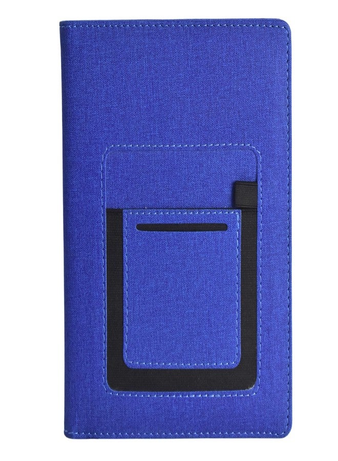 LC A/5 Size Stylish Hardcover Planner Diary | 21cm x 15.5cm, 192 Pages | With Mobile & Card Pocket, Pen Loop | Ideal for Daily Planning, Business Meetings, Students & Journaling (Blue) - Image 1
