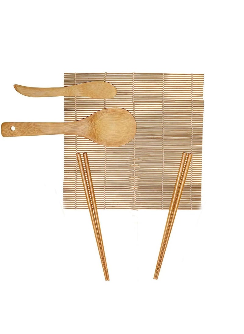 Jinou - Sushi Making Kit - Made With Top Notch Quality Bamboo Material - Sushi Maker All-In-One PackageWith Premium Quality Bag For Easy Storage (7 Pcs Set) - Image 1