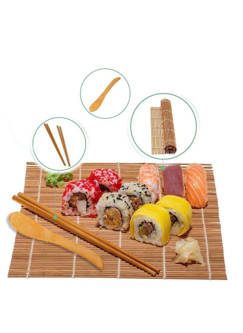 Jinou - Sushi Making Kit - Made With Top Notch Quality Bamboo Material - Sushi Maker All-In-One PackageWith Premium Quality Bag For Easy Storage (7 Pcs Set) - Image 1