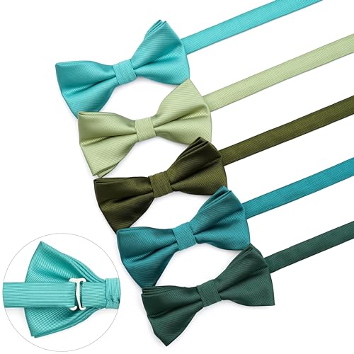 ZENXUS Pre-Tied Bow Ties, Formal Solid Tuxedo Bowties, 3 Sizes for Toddlers, Boys and Youths, Sage Green - Image 5