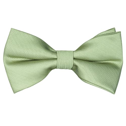 ZENXUS Pre-Tied Bow Ties, Formal Solid Tuxedo Bowties, 3 Sizes for Toddlers, Boys and Youths, Sage Green - Image 1