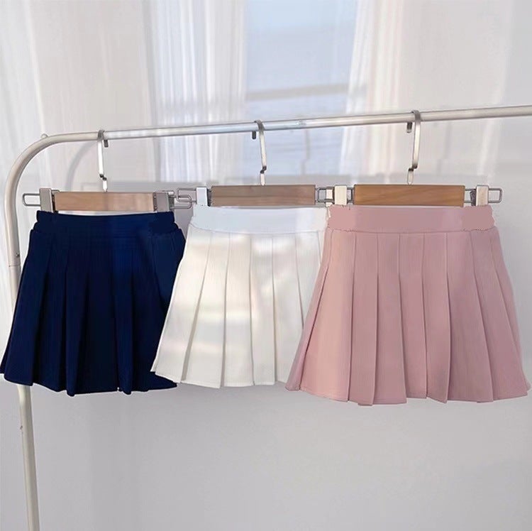 Academy Style Girls' Pleated Skirt, Half-Length Skirt For Elementary School Students, White Children'S Jk Short Skirt For Autumn, Skirt For Older Children - Image 3