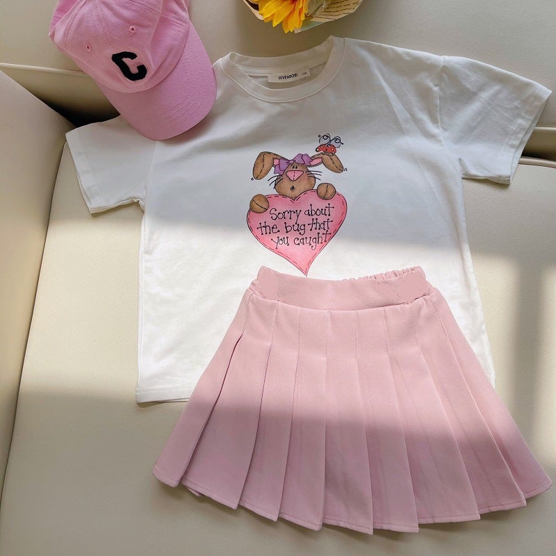 Academy Style Girls' Pleated Skirt, Half-Length Skirt For Elementary School Students, White Children'S Jk Short Skirt For Autumn, Skirt For Older Children - Image 5