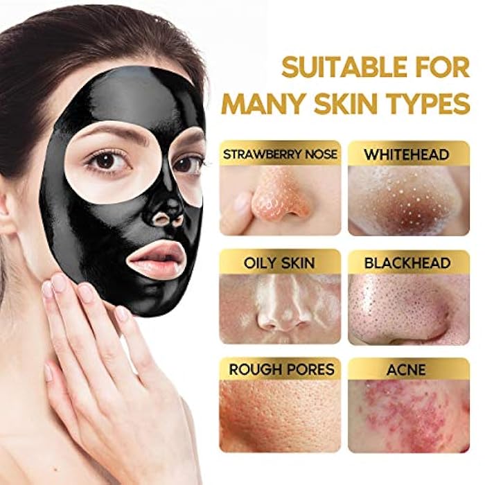 YLNALO Blackhead Remover Mask Kit, Charcoal Peel Off Facial Mask with Brush and Pimple Extractors, Deep Cleansing for Face Nose Blackhead Pores Acne, For All Skin Types (3.5 Fl.oz) - Image 2