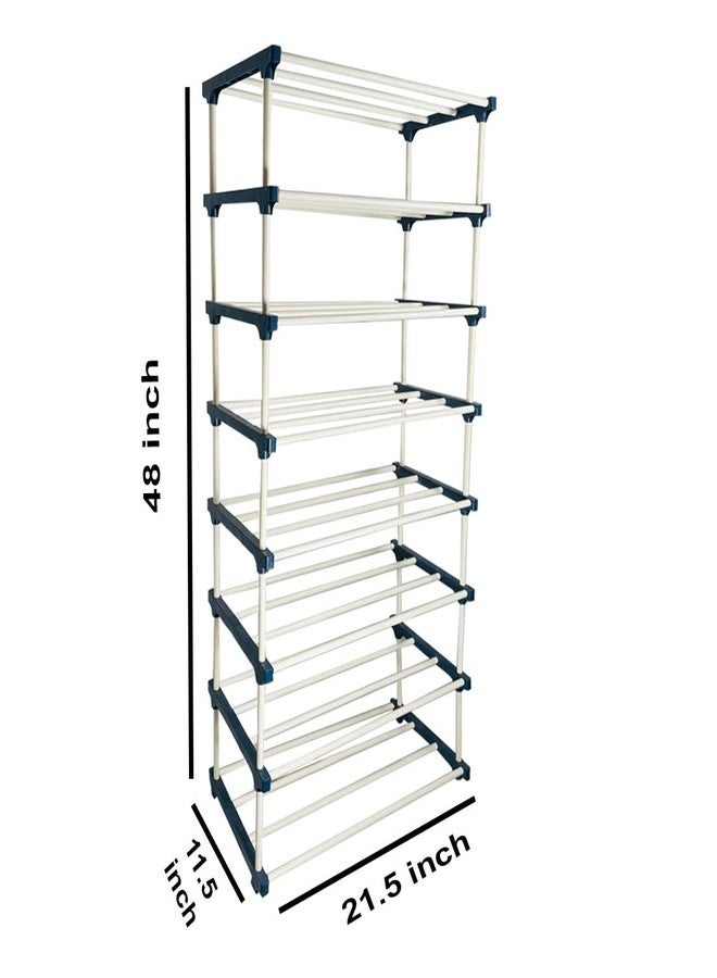DEMARK 8 Layer Plastic Book Shelf Tall Narrow Storage Rack for Kids and Adults Modern Bookshelf Unit for Nursery, School, Home, and Office, Floor Mount Open - Image 2