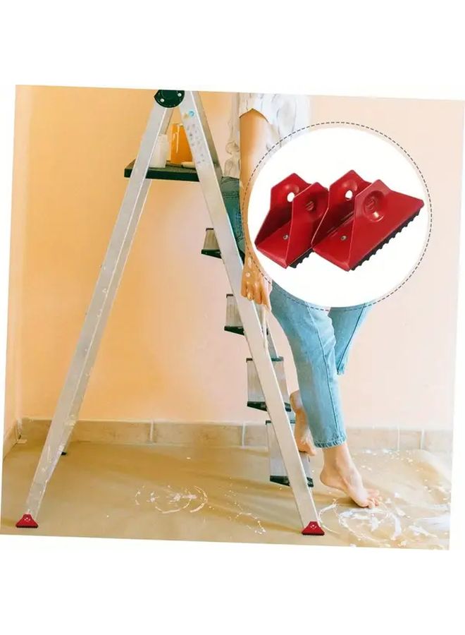 2Pcs Red Non Slip Ladder Feet Covers Heavy Duty Telescopic Ladder Accessories - Image 2