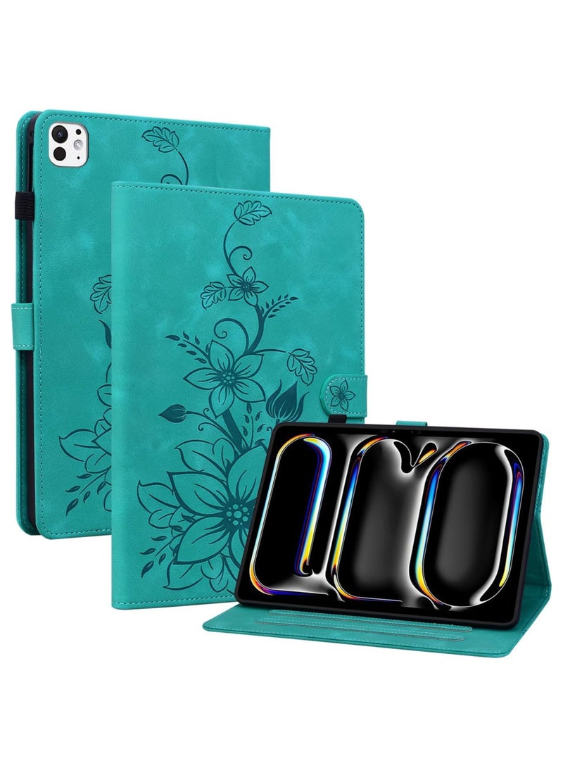 general Tablet Case Compatible with IPad Pro 11 Inch 2024 (5th Gen),Business Leather Tablet Case,with Credit Card Slot and Pen Slot - Image 1