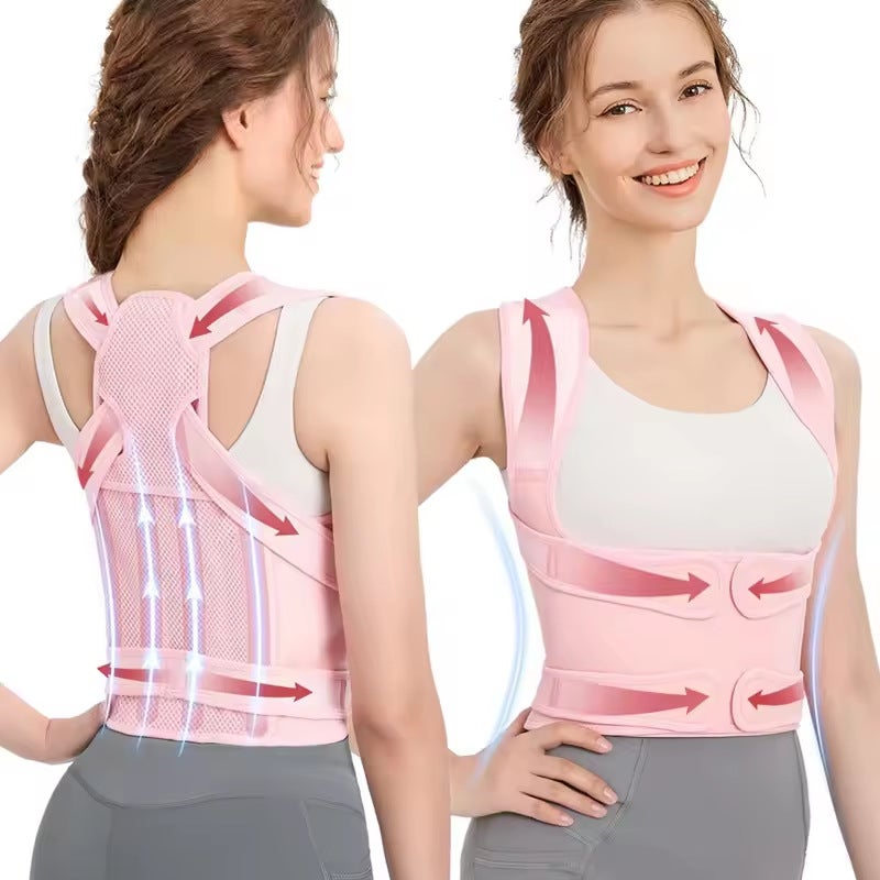 Adjustable Back & Shoulder Posture Corrector for Men and Women - Full Support Spine Scoliosis Correction Brace - Image 2