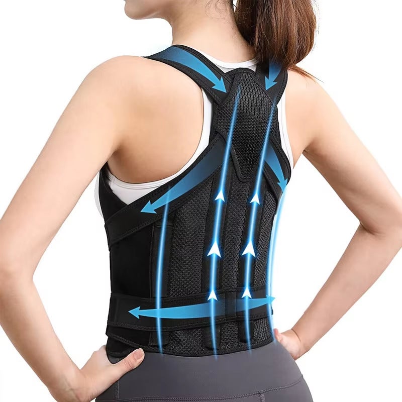 Adjustable Back & Shoulder Posture Corrector for Men and Women - Full Support Spine Scoliosis Correction Brace - Image 4