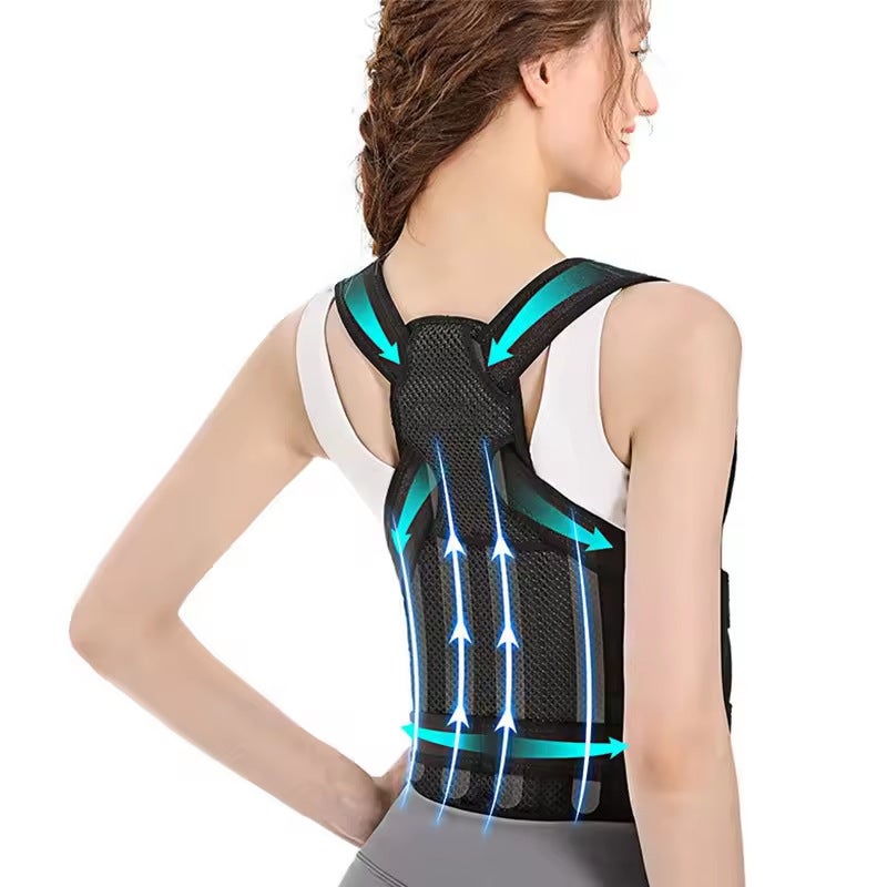 Adjustable Back & Shoulder Posture Corrector for Men and Women - Full Support Spine Scoliosis Correction Brace - Image 3