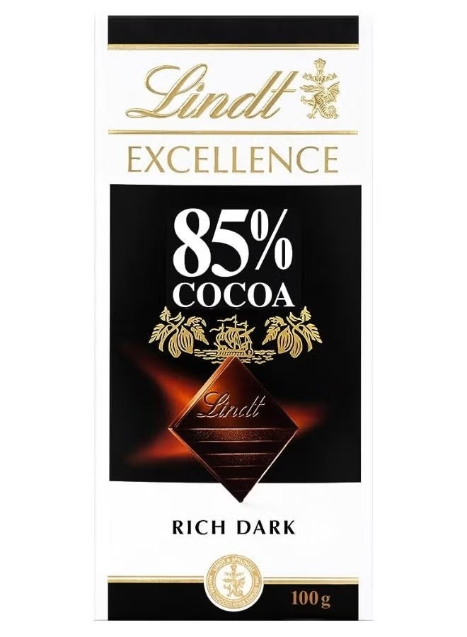 Lindt Excellence Rich Dark 85% Cocoa 100grams - Image 1