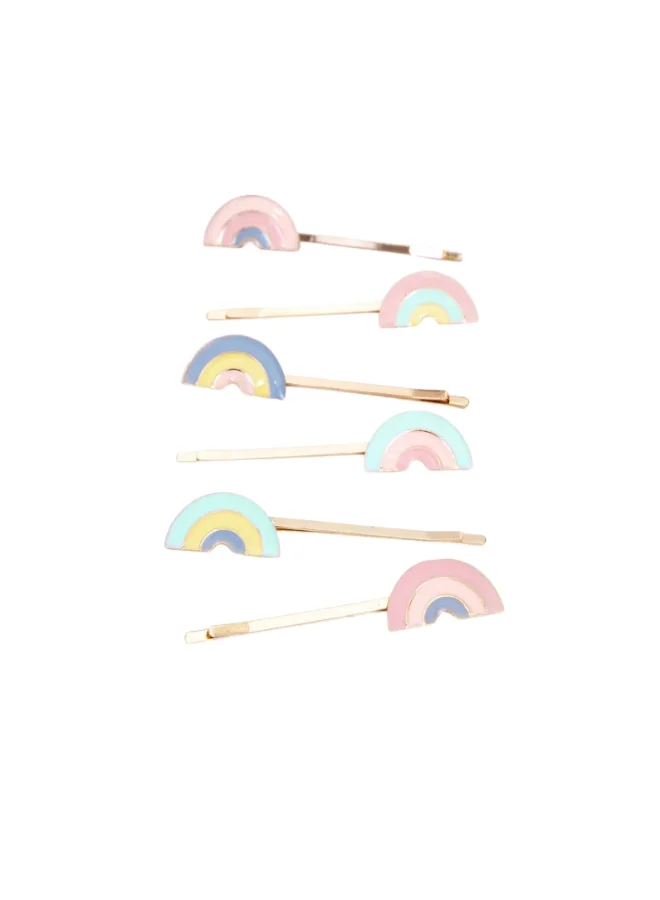 Enamel Rainbow Hair Slides