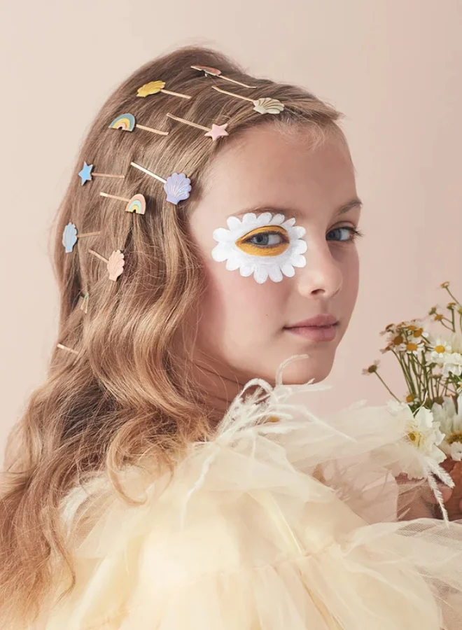 Meri Meri  Enamel Rainbow Hair Slides  | Best Price UAE