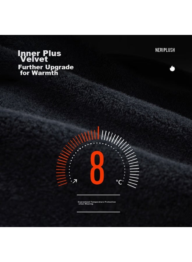 Red Dragonfly Men's Winter Hat, Cold-resistant Knitted Cap, Fleece-lined Thick Warm Knit Hat, Cotton Hat, Cycling Windproof Cold Cap - Image 3