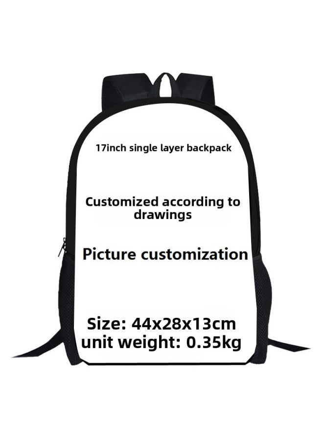 Generic - Game Schoolbag For Primary School Students Creative Polyester Shoulder Bag Pencil Bag Small Satchel Three-piece Pattern Customization-Color:Single-layer Backpack 09 - Image 1