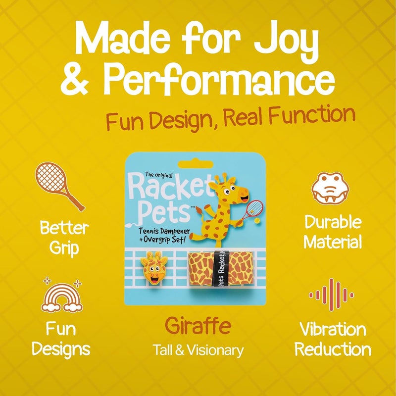 Racket Pets Kids Tennis Racket Dampener & Matching Overgrip Tape, Performance Shock Absorbing Dampener for Tennis Racket - Image 3