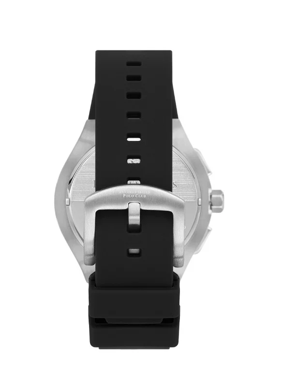BEVERLY HILLS POLO CLUB Beverly Hills Polo Club BP3535X.351 Men's Multi Function Display Watch & Silicone Strap Black