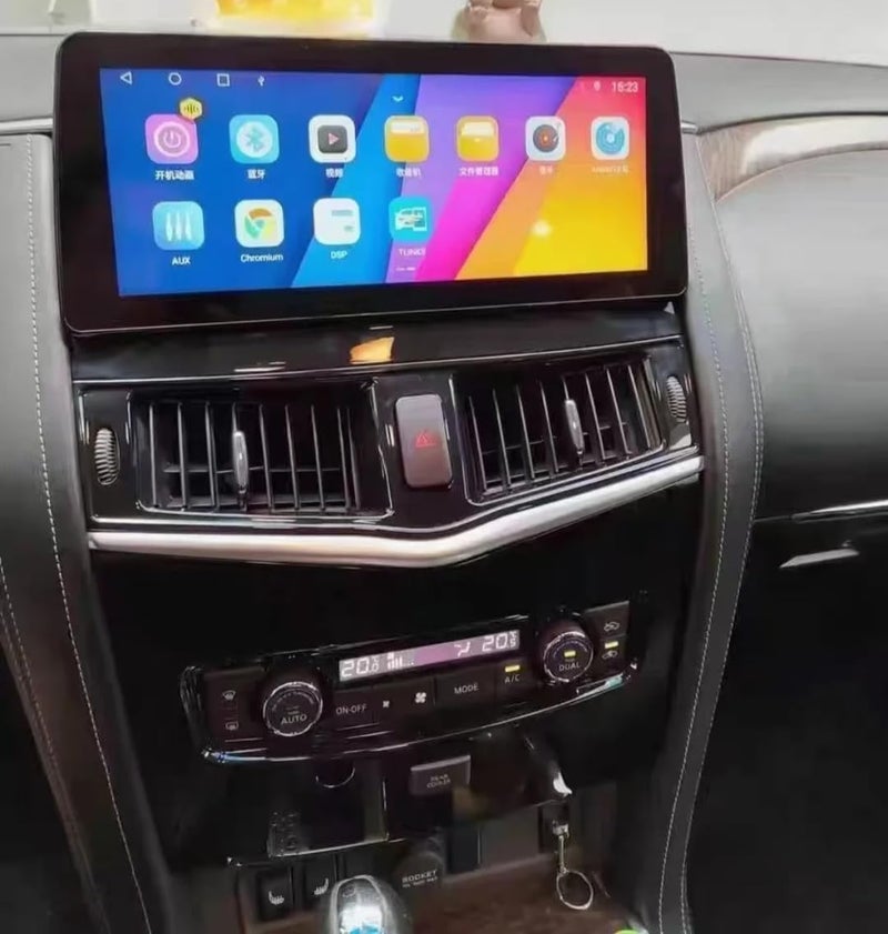 فيريكس ستيريو سيارة نيسان باترول مناسب 12.3 بوصة نيسان باترول Y62 شاشة أندرويد 2013-2020 مع Apple Carplay Android Auto لاسلكي واي فاي DSP FM&AM BT AHD كاميرا متضمنة (8 جيجابايت رام 128 جيجابايت ROM Carplay) - Image 3