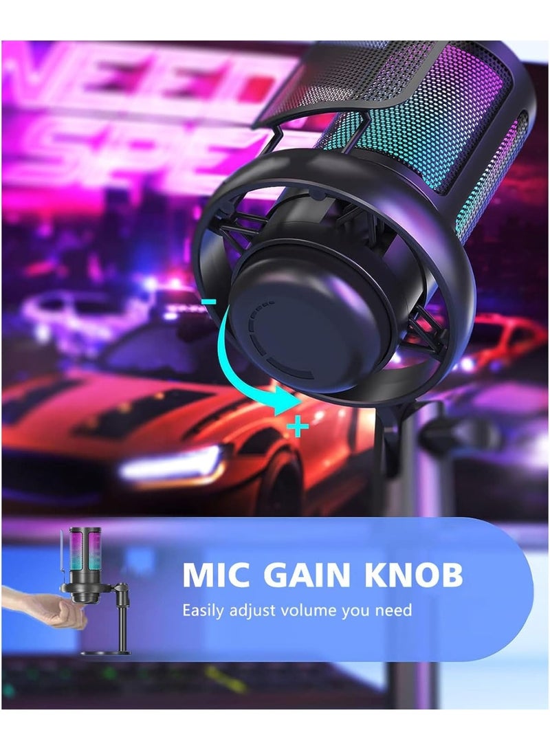 Jmary MC-PW13 Condenser Microphone for Computer, Gaming, Studio & Broadcasts – Professional USB Microphone with Noise Reduction, Plug & Play Mic for Streaming, Podcasting, YouTube, Recording, Live Chat - Image 4