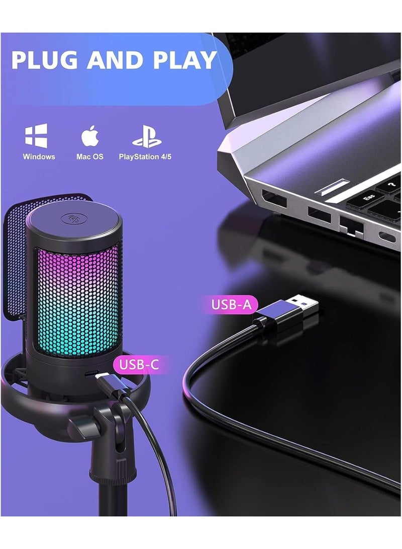 Jmary MC-PW13 Condenser Microphone for Computer, Gaming, Studio & Broadcasts – Professional USB Microphone with Noise Reduction, Plug & Play Mic for Streaming, Podcasting, YouTube, Recording, Live Chat - Image 2