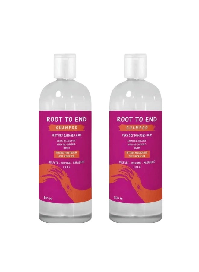 ROOT TO END Shampoo  Gentle Cleansing & Daily Hydration Shampoo (2 Pieces)