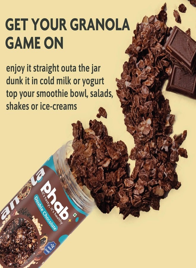 فاب حبوب فاب المقرمشة بنكهة الشوكولاتة المزدوجة، مصدر غني بالألياف ومفيد للأمعاء | 44% شوفان | فوائد الشوفان الملفوف المخبوز، والتمر، والبريبيوتيك | بدون مواد حافظة، بدون دهون متحولة | 245 غرام - Image 4