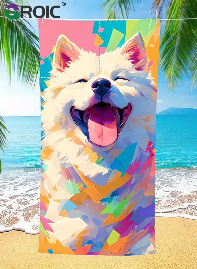 GROIC Microfiber Beach Towel,Beach Towel Bag, 63''x31'' Large Towels, Lightweight Compact Quick Dry Absorbent Pool Towel for Bath,Camping,Swimming,Travel Accessories,Compact Towels for Swimming Pool  - Image 4