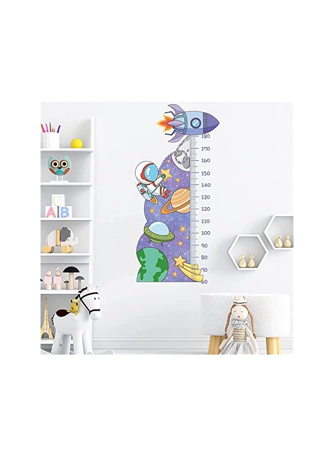 The Bros Kids Height Growth Chart Wall Stickers, Outer Space Wall Decals, Astronaut Kids Measuring Ruler Wallpaper Decals, Wall Art Decoration, Peel and Stick for Kids Living Room Bedroom Wall Decor - Image 3