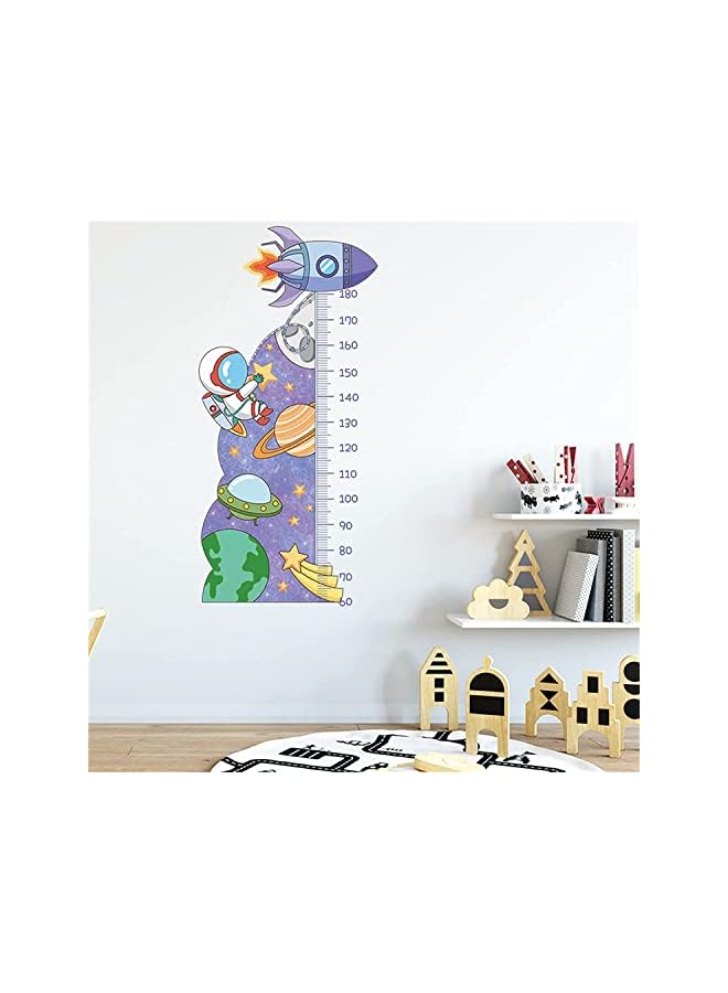The Bros Kids Height Growth Chart Wall Stickers, Outer Space Wall Decals, Astronaut Kids Measuring Ruler Wallpaper Decals, Wall Art Decoration, Peel and Stick for Kids Living Room Bedroom Wall Decor - Image 2