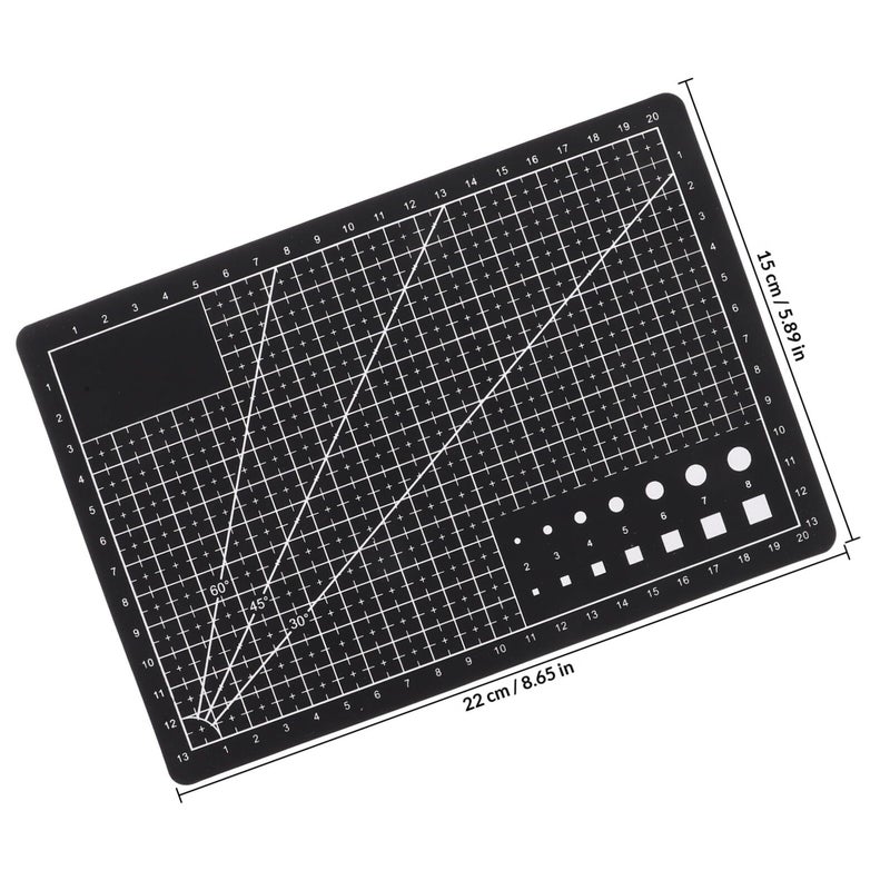 A5 Black PVC Double Sided Rotating Cutting Mat For Crafts DIY And Hobby Projects - Image 3