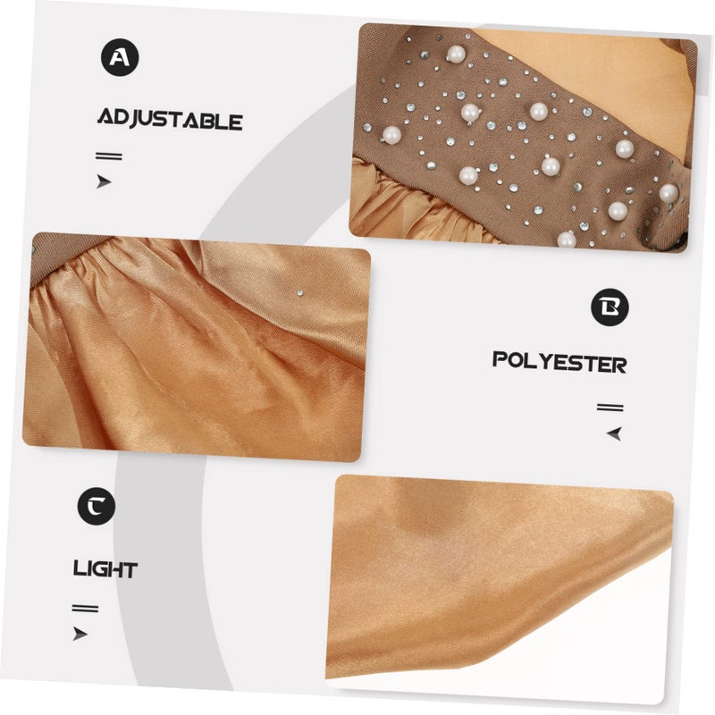 Golden Shower Cap For Women Hair Care Spa Home Use Elastic Polyester 36X36X5 5CM - Image 3