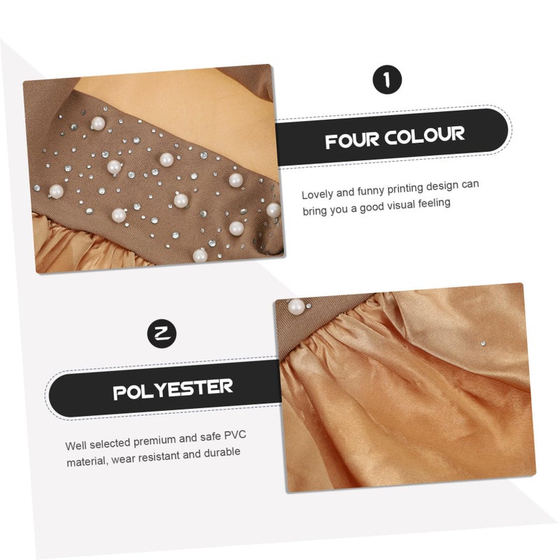 Golden Shower Cap For Women Hair Care Spa Home Use Elastic Polyester 36X36X5 5CM - Image 4