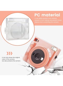 VKL Protective Clear Case for Fujifilm Instax Square SQ1 Instant Film Camera, Crystal Hard PC Cover for Instax Square SQ1 with Removable Rainbow Shoulder Strap (Transparent)  - Image 2