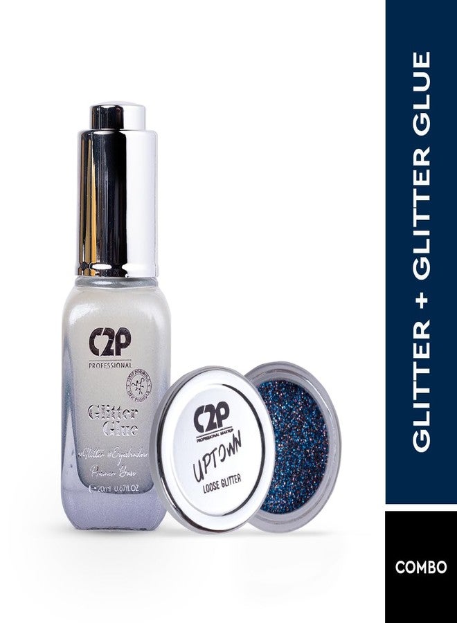 C2P PROFESSIONAL MAKEUP C2P Pro Sparkle Duo Glitter and Glue Kit - Eyeshadow for Eye & Body Makeup | Waterproof, Quick-Drying for Stunning Shimmer Looks (Remix 70) - Image 2