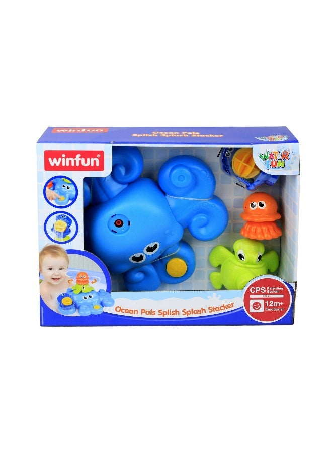 WinFun Water Fun Ocean Pals Splish Splash Stacker Bath Toy - Image 1