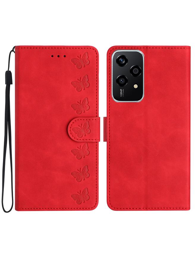 S-TOP Case For Honor 200 Lite Global Seven Butterflies Embossed Leather Phone Case - Image 1