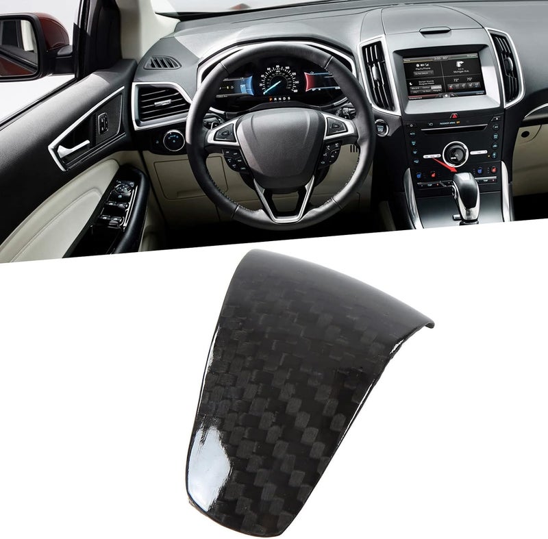 Tbest Carbon Fiber Car Gear Shift Knob Protect Cover Replacement for Edge 20152018 Applicable Cars Accessories - Image 2