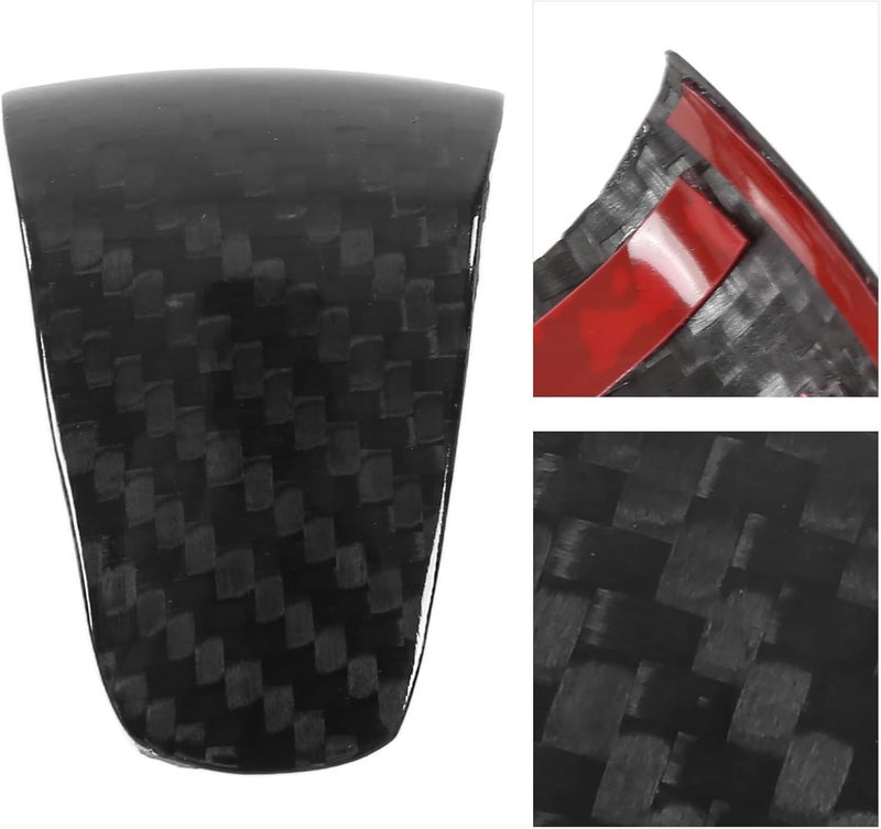 Tbest Carbon Fiber Car Gear Shift Knob Protect Cover Replacement for Edge 20152018 Applicable Cars Accessories - Image 4