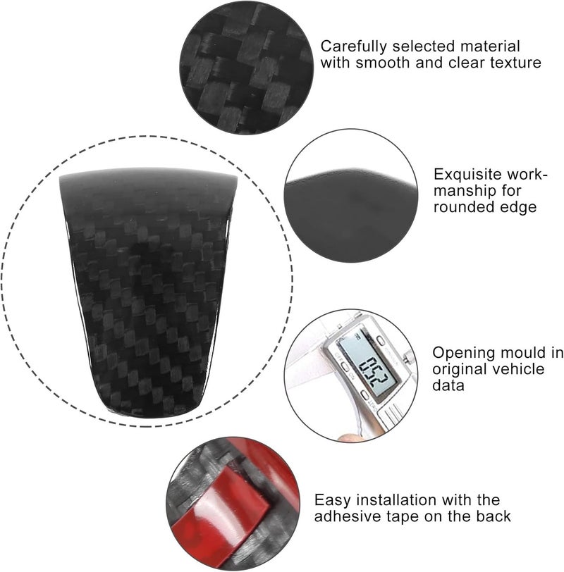 Tbest Carbon Fiber Car Gear Shift Knob Protect Cover Replacement for Edge 20152018 Applicable Cars Accessories - Image 3