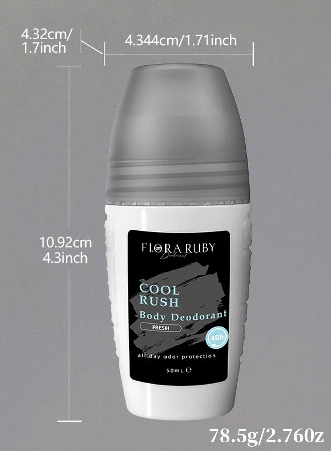 FLORA RUBY A body fragrance that lasts for 48 hours, antiperspirant and deodorizing, perfect for summer workouts. Cooling formula, unisex, 50ml travel size. - Image 5